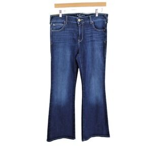 Ariat Womens 30x31 Perfect Rise Flare Jeans Dark Wash Stretch Western Denim NWOT
